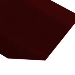 Kątownik wewnętrzny na wymiar - obróbka blacharska - widok z góry pod skosem przedstawiający jej przekrój kolor brązowy