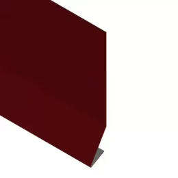 Obróbka krokwi na wymiar - obróbka blacharska - widok z góry pod skosem przedstawiający jej przekrój kolor brązowy