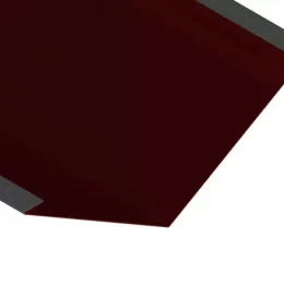 Rynna koszowa na wymiar - obróbka blacharska - widok z góry pod skosem przedstawiający jej przekrój kolor brązowy