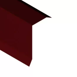 Wiatrownica na blachę na wymiar - obróbka blacharska - widok z góry pod skosem przedstawiający jej przekrój kolor brązowy