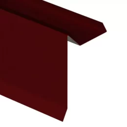 Wiatrownica pod blachę lub dachówkę na wymiar - obróbka blacharska - widok z góry pod skosem przedstawiający jej przekrój kolor brązowy