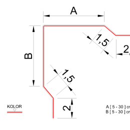Narożnik zewnętrzny płyty warstwowej