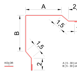 Narożnik zewnętrzny płyty warstwowej wzmocniony
