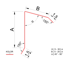 Wiatrownica na dach jednospadowy