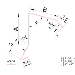Wiatrownica na dach jednospadowy wzmocniona