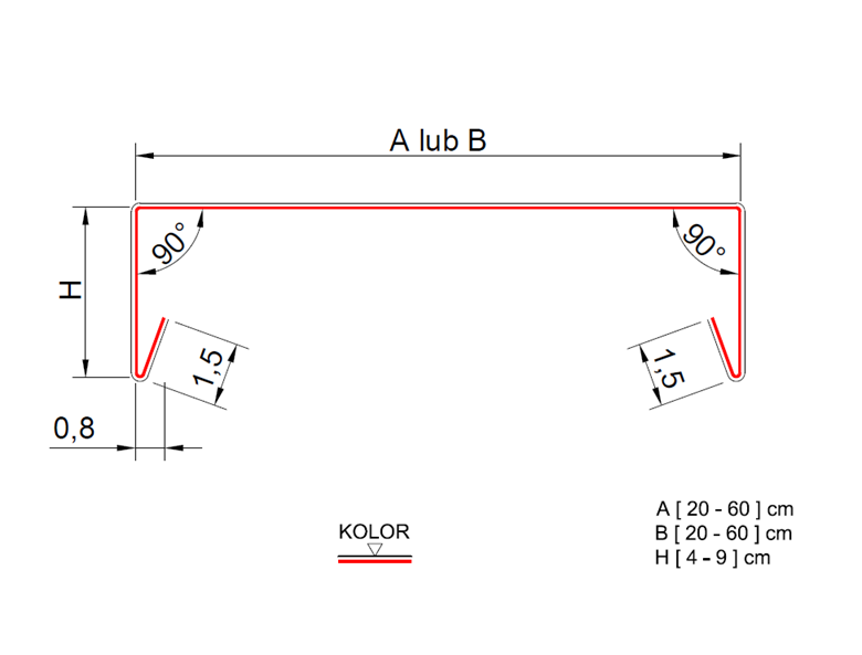 Attyka na wsuwkę - Narożnik - stal - obrazek 4
